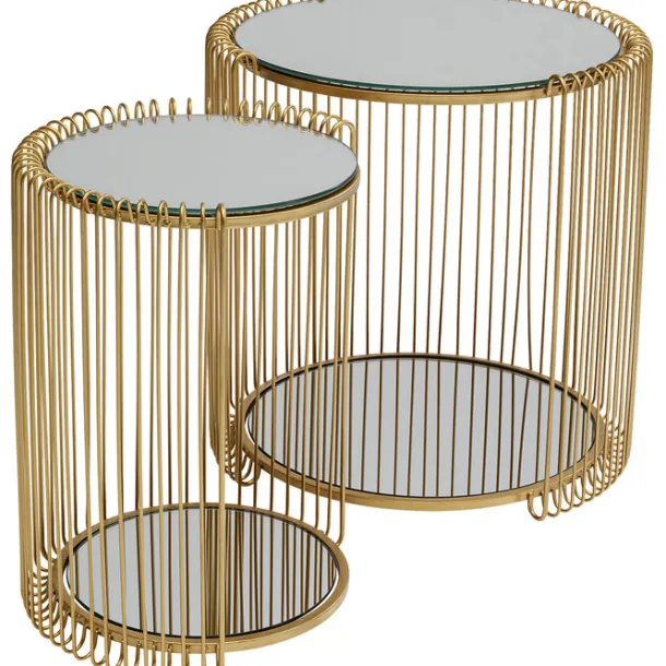 side_table_wire_double_br_0.webp Sale KARE Design Side Table Wire Double Brass (2/Set)