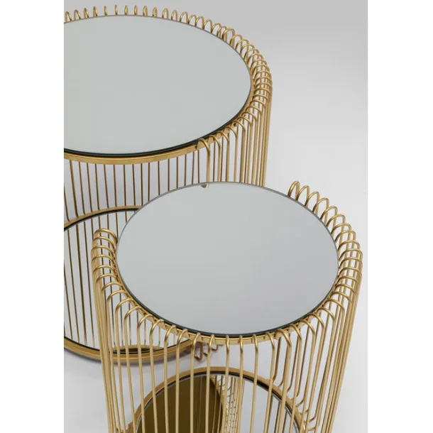 side_table_wire_double_br_4.webp Sale KARE Design Side Table Wire Double Brass (2/Set)