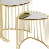 Online KARE Design Side Table Wire Triangle Gold (2/Set)