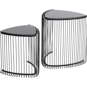 Sale KARE Design Side Table Wire Triangle Black (2/Set)