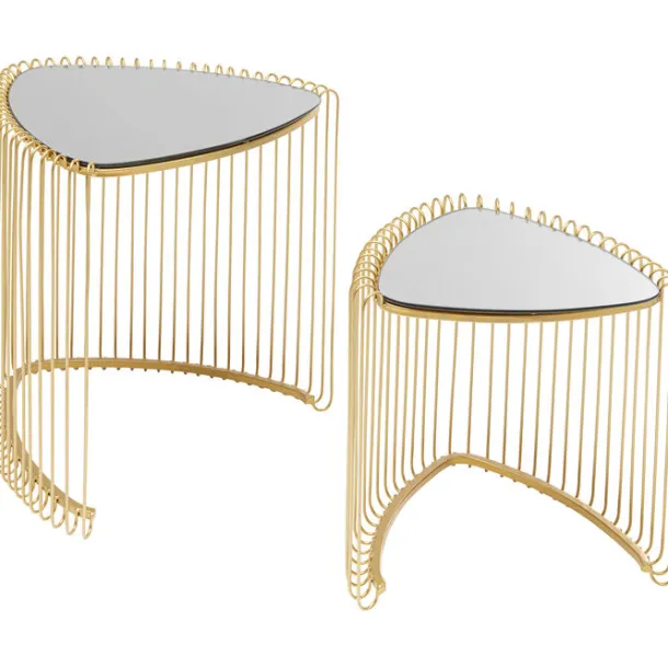 side_table_wire_triangle__3-1.webp Online KARE Design Side Table Wire Triangle Gold (2/Set)