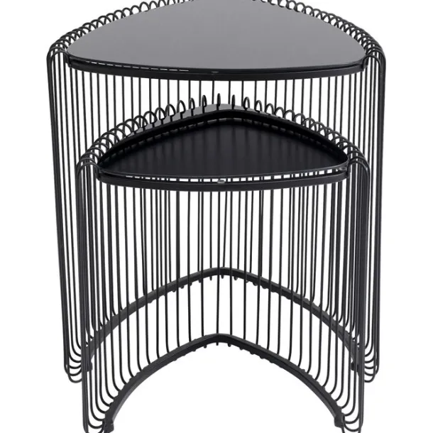 side_table_wire_triangle__3.webp Sale KARE Design Side Table Wire Triangle Black (2/Set)