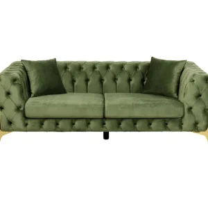 Online KARE Design Sofa Bellissima 2-Seater Velvet Green 200cm