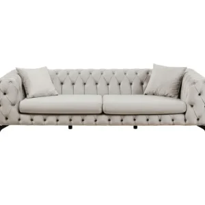 Sale KARE Design Sofa Bellissima 3-Seater Velvet Taupe 240cm
