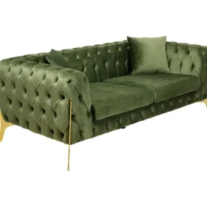 Online KARE Design Sofa Bellissima 2-Seater Velvet Green 200cm
