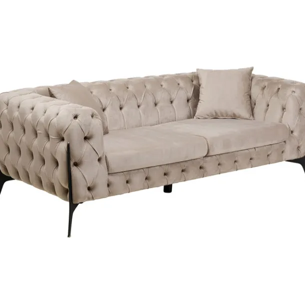 sofa_bellissima_seater_ve_2.webp Online KARE Design Sofa Bellissima 2-Seater Velvet Taupe 200cm
