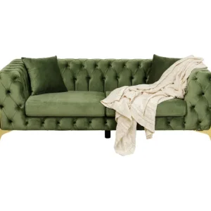 Online KARE Design Sofa Bellissima 2-Seater Velvet Green 200cm