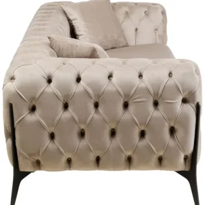 Online KARE Design Sofa Bellissima 2-Seater Velvet Taupe 200cm