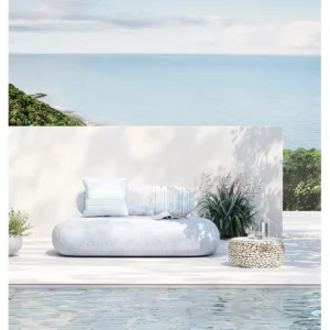 Best KARE Design Sofa Blue Marlin 2,5-Seater Outdoor Blue