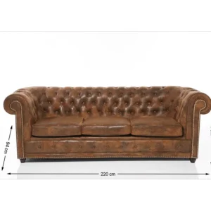 Fashion KARE Design Sofa Cambridge 3-Seater Vintage Smart