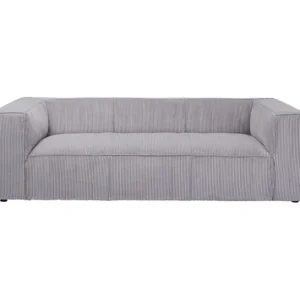 Online KARE Design Sofa Cubetto Cord 3-Seater Light Grey 220cm