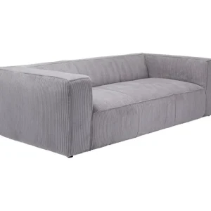 Online KARE Design Sofa Cubetto Cord 3-Seater Light Grey 220cm