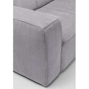 Online KARE Design Sofa Cubetto Cord 3-Seater Light Grey 220cm