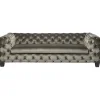 Fashion KARE Design Sofa Desire 3-Seater Khaki