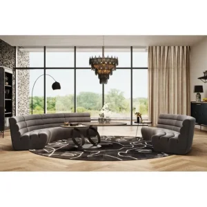 Online KARE Design Sofa Element Wave Grey