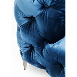 Fashion KARE Design Sofa Look 2-Seater Velvet Blue