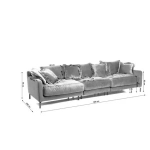 Hot KARE Design Sofa Lullaby 3-Seater Bluegreen