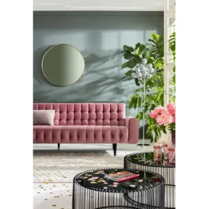 Best KARE Design Sofa Milchbar 3-Seater Velvet Mauve