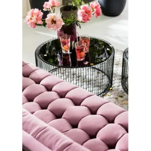 Best KARE Design Sofa Milchbar 3-Seater Velvet Mauve