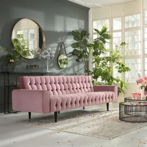 Best KARE Design Sofa Milchbar 3-Seater Velvet Mauve