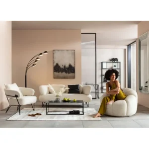 Fashion KARE Design Sofa Peppo 2-Seater White 182cm