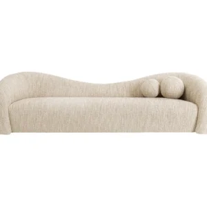 New KARE Design Sofa 3-Seater Livia Melange Cream 261cm