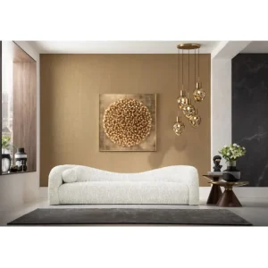 New KARE Design Sofa 3-Seater Livia Melange Cream 261cm