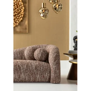 New KARE Design Sofa 3-Seater Livia Melange Brown 261cm