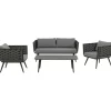 Hot KARE Design Sofa Set Rimini Anthracite (4/part)