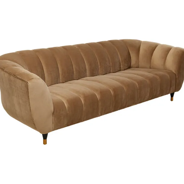 sofa_spectra_velvet_brown_1.webp Best KARE Design Sofa Spectra Velvet Brown 3-Seater 245cm