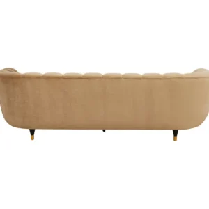 Best KARE Design Sofa Spectra Velvet Brown 3-Seater 245cm