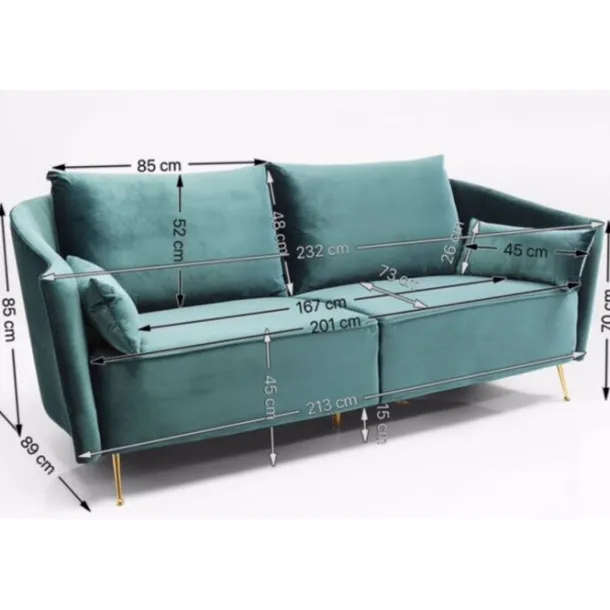 sofa_vegas_forever_seater_6.webp Outlet KARE Design Sofa Vegas Forever 3-Seater Bluegreen
