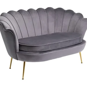 Fashion KARE Design Sofa Water Lily 2-Seater Gold Grey
