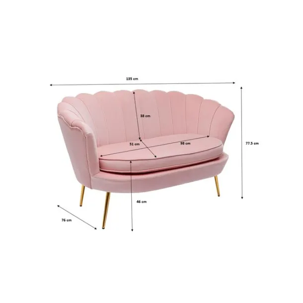 sofa_water_lily_seater_go_6.webp Sale KARE Design Sofa Water Lily 2-Seater Gold Rose