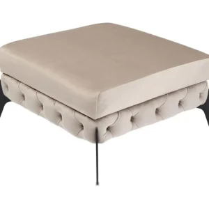 Hot KARE Design Stool Bellissima Velvet Taupe 80cm