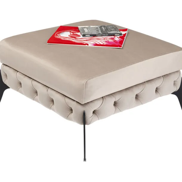 stool_bellissima_velvet_t_2.webp Hot KARE Design Stool Bellissima Velvet Taupe 80cm