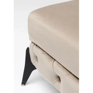 Hot KARE Design Stool Bellissima Velvet Taupe 80cm