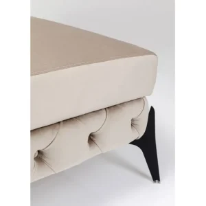 Hot KARE Design Stool Bellissima Velvet Taupe 80cm