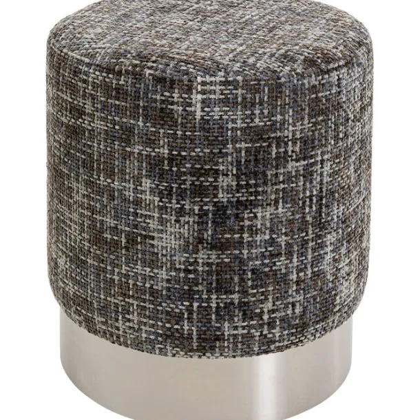 stool_berry_high_silver_d_0.webp Discount KARE Design Stool Berry High Silver Dark Grey Ø39cm