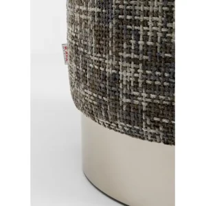 Discount KARE Design Stool Berry High Silver Dark Grey Ø39cm