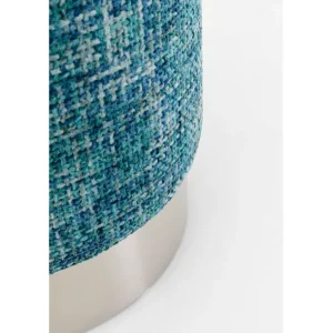 New KARE Design Stool Berry High Silver Light Blue Ø39cm