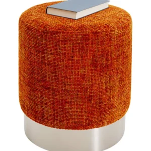 Hot KARE Design Stool Berry High Silver Orange Ø39cm