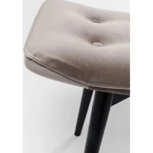 Online KARE Design Stool Black Vicky Velvet Grey 46x59cm