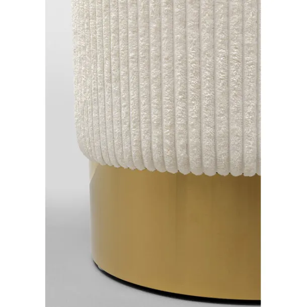 stool_cherry_beige_cord_b_3.webp Hot KARE Design Stool Cherry Beige Cord Brass Ø35cm
