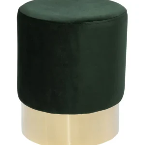 Sale KARE Design Stool Cherry Dark Green Brass Ø35cm
