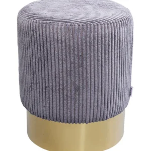 Outlet KARE Design Stool Cherry Grey Cord Brass Ø35cm