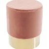 Best KARE Design Stool Cherry Mauve Brass Ø35cm