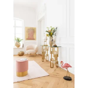 Best KARE Design Stool Cherry Mauve Brass Ø35cm