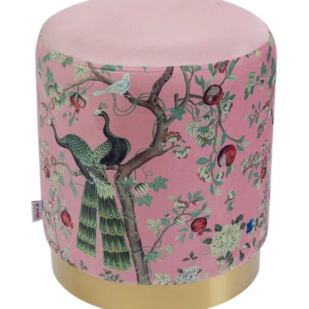 stool_cherry_peacock_bras_0.webp Outlet KARE Design Stool Cherry Peacock Brass Ø32cm