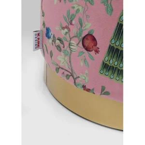 Outlet KARE Design Stool Cherry Peacock Brass Ø32cm
